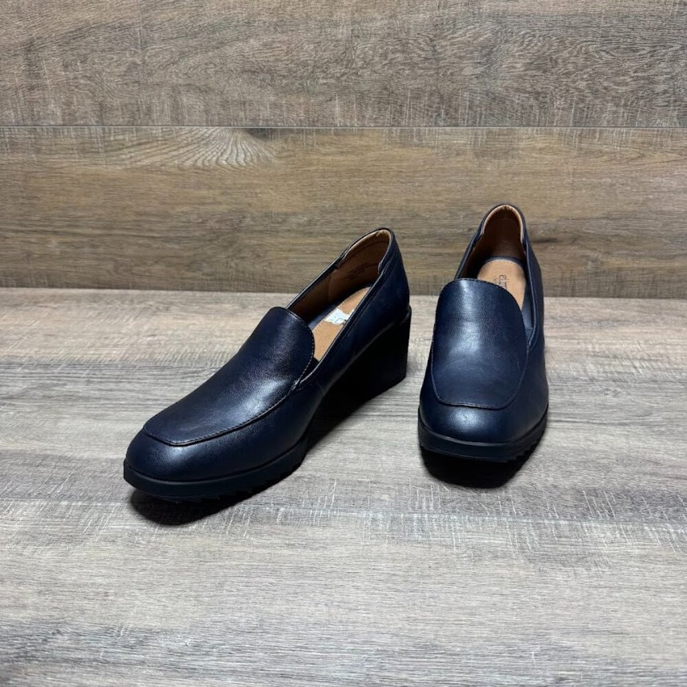 EuroSoft Hellen by Sofft Navy Blue Loafer Pump Women's Size 11